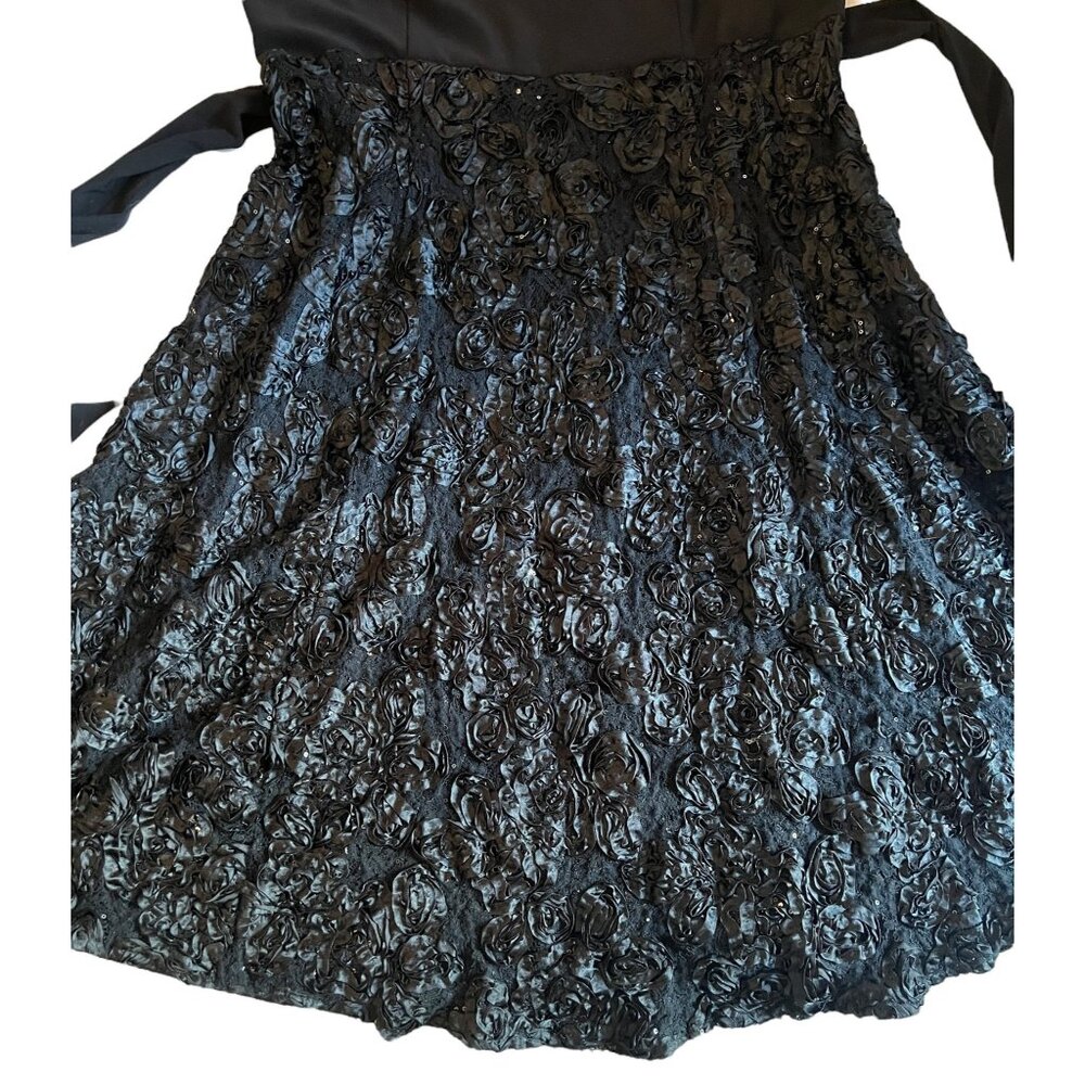 Alex Evenings Blk Dress 3/4 Sleeves Sequins Lace patassimenterie Women's Size 18 - Picture 16 of 16